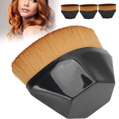 3pcs Petal-Shaped Foundation Brush, Foundation Makeup Brush Makeup Liquid Foundation Brushes Cosmetic Flat Blush Brushes Cosmetic Brushes for Flawless Powder Blending Liquid or Cream Cosmetics(black)