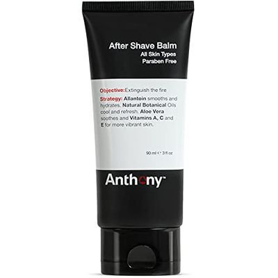 Anthony After Shave Balm for Men - Cooling Lotion with Vitamins A, C, &amp; E Plus Aloe Vera and Natural Botanical Extracts Soothes and Moisturizes All Skin Types - 3 Fl Oz