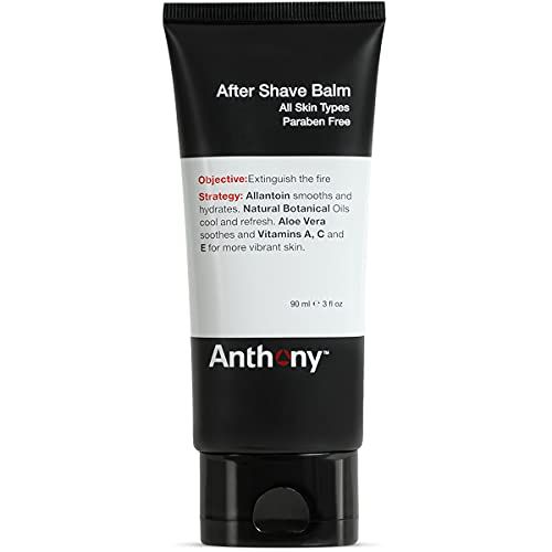 Anthony After Shave Balm for Men - Cooling Lotion with Vitamins A, C, &amp; E Plus Aloe Vera and Natural Botanical Extracts Soothes and Moisturizes All Skin Types - 3 Fl Oz