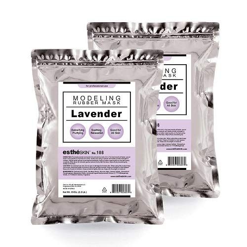 estheSKIN No.108 Lavender Modeling Mask Powder for Professional Facial Treatment, 35 Oz. (2 pack)