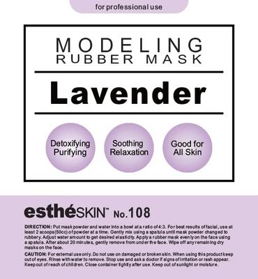 estheSKIN No.108 Lavender Modeling Mask Powder for Professional Facial Treatment, 35 Oz. (2 pack)