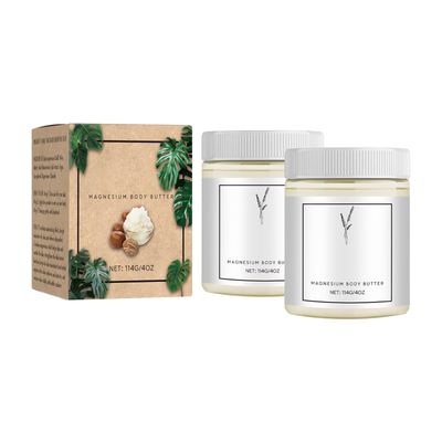 Bupposes Neuropathy Cream, Magnesium Body Butter, Magnesium Cream for Neuropathy, Deeply Moisturizes Skin, Keep Soft Smooth, Suitable for All Skin Types 114g/2pcs