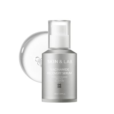 [SKIN&amp;LAB] Niacinamide Recovery Serum | Contains Niacinamide, Zinc PCA, and Allantoin | For Minimizes Pores And Improves Skin Texture | Daily Facial Essence | For Sensitive Skin Type | 1.01 fl.oz