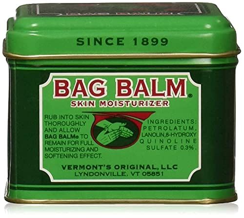 Bag Balm Skin Moisturizer - Full Body Hydrating Skin Care: Dry Hands, Lips, Face, Feet &amp; More - Unscented, Cruelty &amp; Paraben Free - Day &amp; Night, Men &amp; Women, Vermont's Original (4oz Tin, Made in USA)