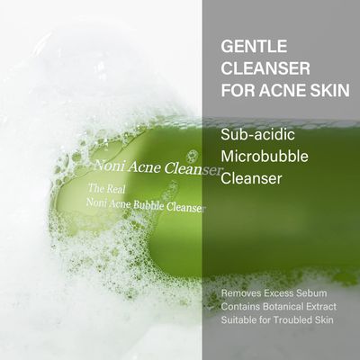 celimax Noni Acne Bubble Cleanser | Mild Formula Face Wash for Sensitive to Oily Dry Combination Skin Calming, Soothing, Exfoliating, 155ml