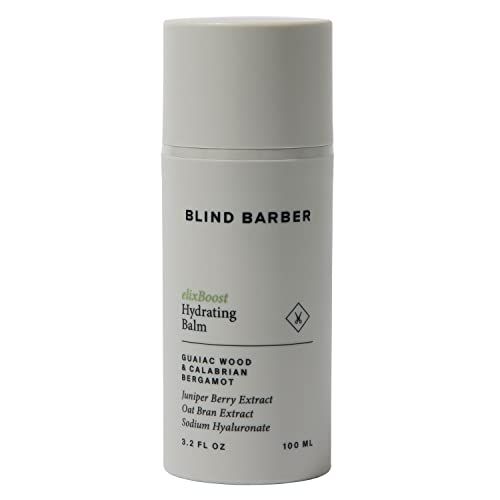 Blind Barber elixBoost Hydrating Balm - Daily Face Moisturizer for Men - Mens Anti-Aging Moisturizer with Juniper Berry Extract - Hydrates &amp; Protects Skin Barrier (3.2oz / 100ml)