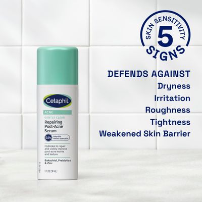 CETAPHIL Gentle Clear Repairing Post-Acne Serum, Retinol Alternative, Oil Free Serum for Sensitive Skin, 1 Fl Oz, Bakuchiol, Improves Skin Tone & Post-acne Marks, Dermatologist Recommended Brand