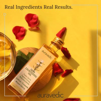 Auravedic Skin Oil for Radiant Skin | Face Massage Oil with Saffron, Ashwagandha & Turmeric | Suits Oily, Dry & All Skin Types | Organic & Natural | 100ml/3.38 Fl Oz
