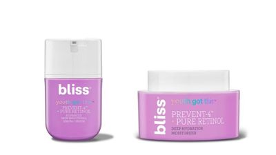 Bliss Anti-Aging Duo: Youth Got This Retinol Serum &amp; Pure Retinol Deep Hydration Moisturizer | Diminishes Fine Lines &amp; Wrinkles | Clean, Fragrance-Free, Vegan | 50ml &amp; 0.67 Fl Oz