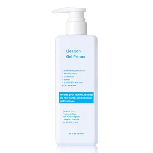 Conductive Gel - Hyaluronic Acid Niacinamide Leave-On Primer Gel Conductor Serum for Microcurrent and Radio Frequency Facial Machine Device - Hydrating &amp; Nourishing &amp; Revitalizing Facial Gel - 500mL