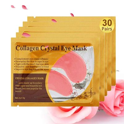 Felico Under Eye Patches, 30PCS Pink Eye Mask, Eye Gel Pads With Collagen Treatment for Reducing Dark Circles, Lighten Wrinkles Anti-Aging Moisturizing, Fine Lines Eye Bags Puffiness Women Men