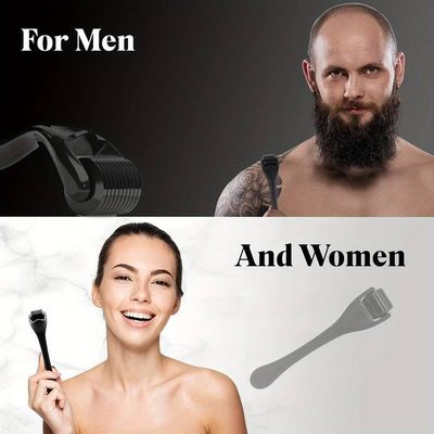 540 Titanium Derma Roller For Face Hair BeardScalp Derma Roller Beard Microneedle RollerPersonal Use Microneedling Roller Microdermabrasion Cosmetic Beauty Instrument Self-Care Gifts For Men Women