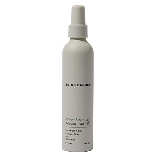 Blind Barber B3 Supercharged Balancing Toner - Mens Toner with Refreshing Minty Scent - Formulated with Cucumber, Aloe &amp; Willow Bark to Hydrate &amp; Balance Skin - Toners for Men (6oz / 180ml)