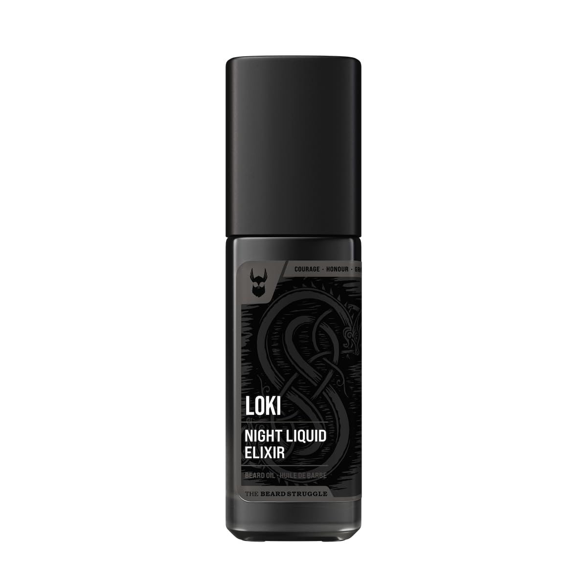 Beard Oil for Men by Beard Struggle - Night Liquid Elixir Beard Growth Oil - Natural Blend for Softens - Platinum Collection, Loki Unscented (1 Fl Oz)
