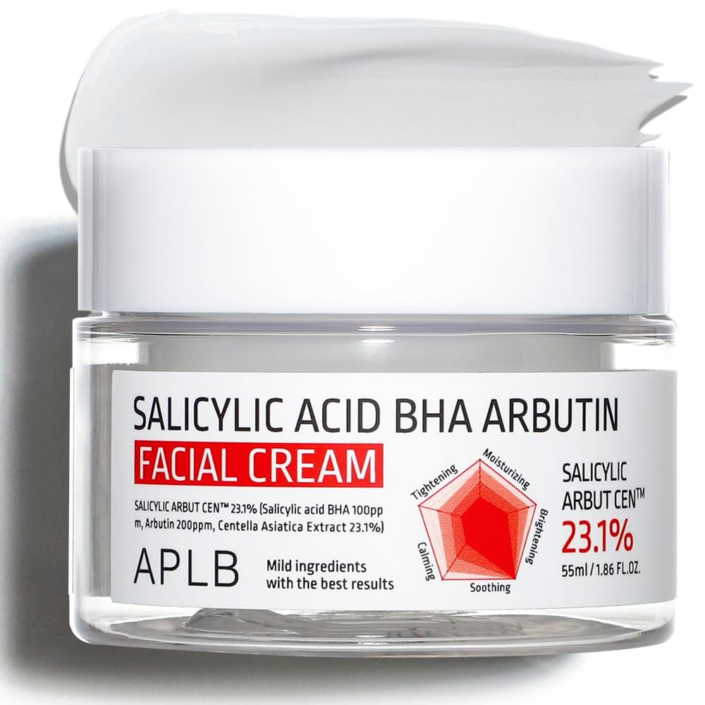 APLB Salicylic Acid BHA Arbutin Facial Cream | SALICYLIC ARBUT CEN 23.1% 1.86 FL.OZ/Korean Skincare, Deep hydration, Acne &amp; Pore care, Revitalize for gentle and improve skin texture