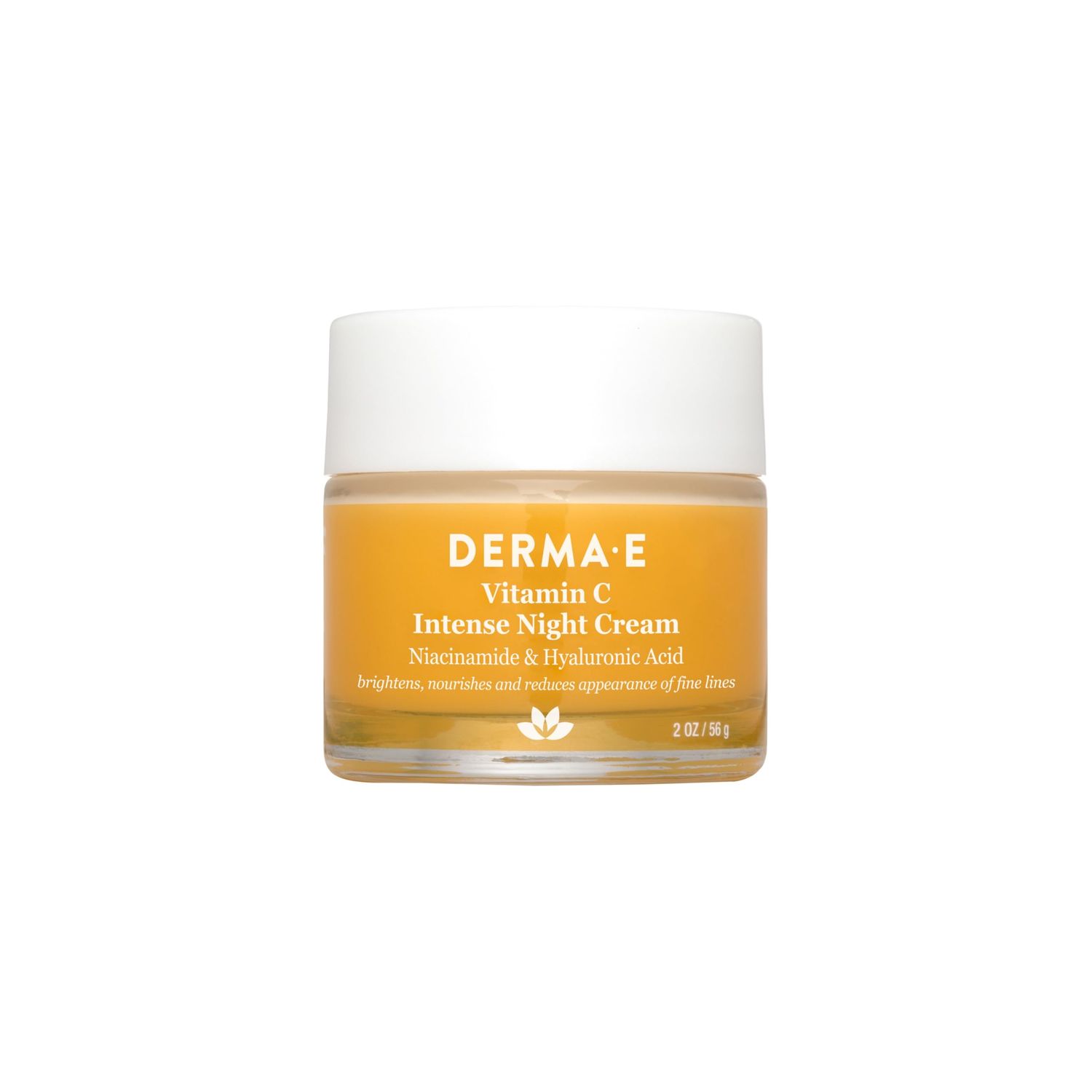 DERMA-E Vitamin C Intense Night Cream - Brightening and Hydrating Facial Skin Renewing Cream - Anti-Aging Overnight Facial Moisturizer, 2 oz