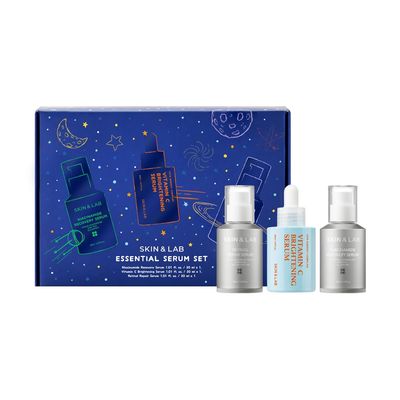 [SKIN&amp;LAB] Essential Serum Set, Included Vitamin C Serum, Retinol Serum and Niacinamide Serum, Korean Skincare Gift Set