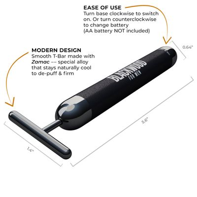 Blackwood For Men Eye Roller Facial Massager - Face Sculpting Tool for Men-Fights Puffy Eyes, Dark Circles, & Crow's Feet- Self Care Gifts Face Massager Facial Tools-Gua Sha & Jade Roller Alternative