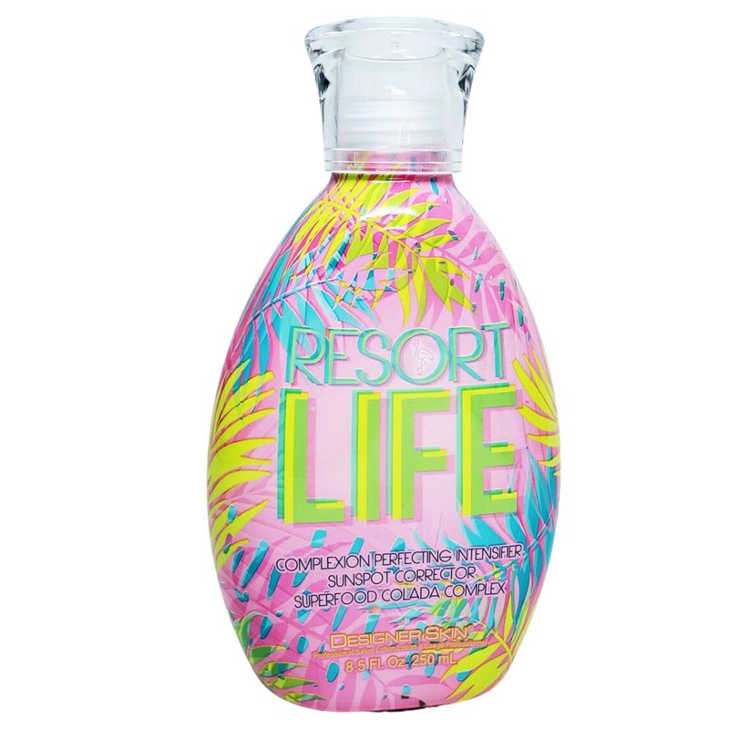 Australian Gold Designer Skin Resort Life Intensifier Tanning Bed Lotion, Complexion Perfecting with Sunspot Corrector 8.5 fluid ounces, White