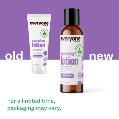 Everyone Nourishing Hand and Body Lotion, Travel Size, 2 Ounce (Pack of 12), Vanilla and Lavender, Plant-Based Lotion with Pure Essential Oils, Coconut Oil, Aloe Vera and Vitamin E
