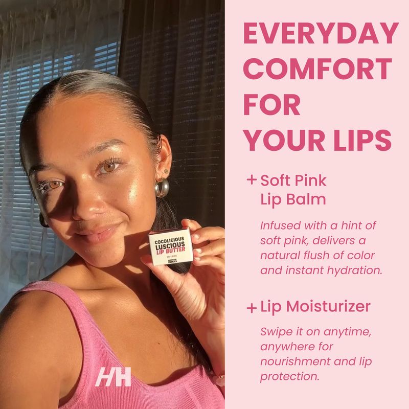 100% Natural Tinted Lip Butter Sleeping Lip Mask, Clean Petroleum free Lip Moisturizer and Conditioner for Dry Lips. Intensive Lip Balm and Lip Therapy Skin Care with Mango butter (Light Pink)
