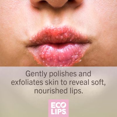 Eco Lips LIP SUGAR SCRUB 4 Pack (4-0.25oz jars) 100% Organic Lip Care Treatment with Organic Sugar &amp; Coconut Oil - Gently Exfoliate &amp; Polish Dry, Flaky Lips (Variety 4-Pack)