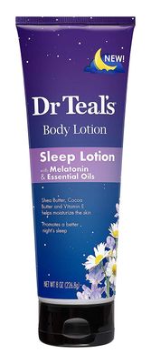 Dr Teal's Melatonin Sleep Lotion Gift Set (2 Pack, 8 oz ea.) - Nighttime Therapy Body Lotion Combines Shea &amp; Cocoa Butter to Nourish and Protect Skin - Promotes Better Sleep