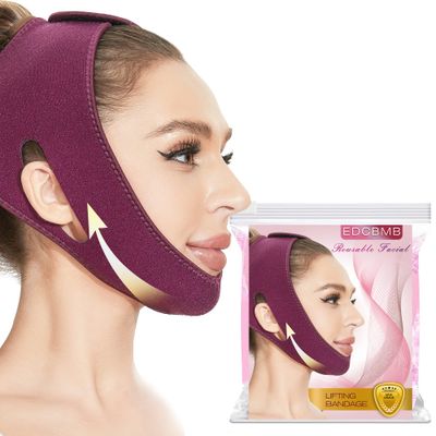 Double Chin Reducer,Face Slimming Strap,V line Lifting Mask,Eliminator, Remover,Tape,V Shaped Belt Facial for Women and Men,Reusable Strap for sleeping jawline Jaw Exerciser EDCBMB