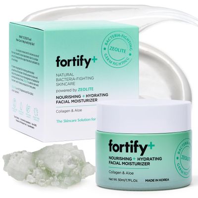 Fortify Anti-Aging Facial Moisturizer with Collagen, Hyaluronic Acid &amp; Aloe - Korean Skin Care for Hydrating &amp; Nourishing - Vegan, Fragrance-Free, Alcohol-Free - 50ML/1.7Fl.Oz