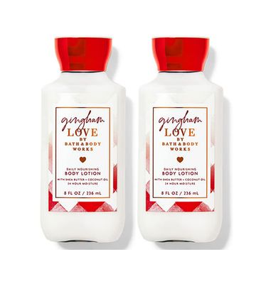 Bath &amp; Body Works Gingham Love Super Smooth Body Lotion Sets Gift For Women 8 Oz -2 Pack (Gingham Love), 4 Fl Oz (Pack of 2)