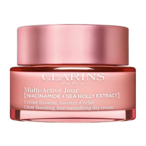 Clarins Multi-Active Day Moisturizer with Niacinamide | Smooth Fine Lines | Visibly Tighten Pores | Even Tone and Texture | Boost Glow | Strengthen Moisture Barrier | All Skin Types | 1.7 Ounces