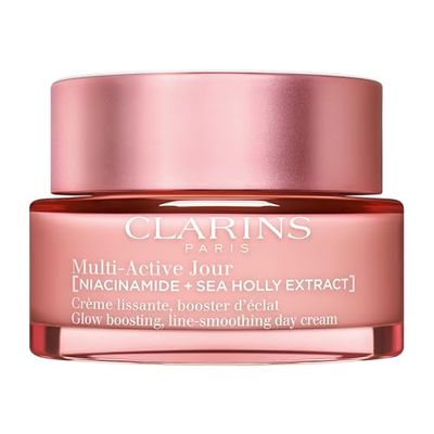 Clarins Multi-Active Day Moisturizer with Niacinamide | Smooth Fine Lines | Visibly Tighten Pores | Even Tone and Texture | Boost Glow | Strengthen Moisture Barrier | All Skin Types | 1.7 Ounces