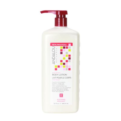 Andalou Naturals 1000 Roses Soothing Body Lotion, 32 Fl. Oz Value Size, Sensitive Skin Lotion with Cocoa Butter, Shea Butter, Aloe Vera &amp; Rosehip Oil