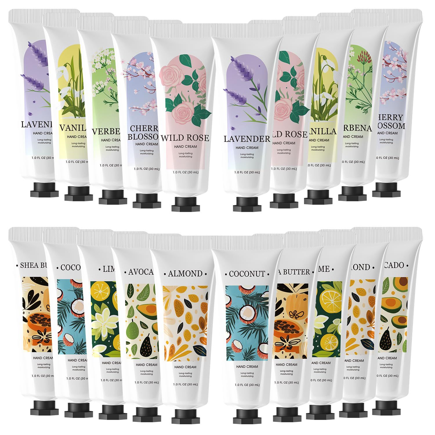 Green Canyon Spa 20 Pack Hand Cream Christmas Gifts Stocking Stuffers for Women Hand Lotion with Shea Butter Vitamin E for Work Mini Travel Size Moisturizer Gift Set for Women