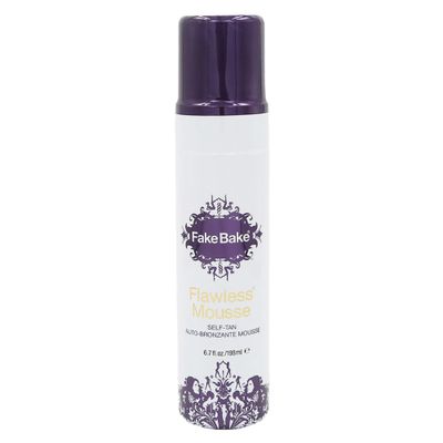 Fake Bake Flawless Self Tanning Mousse Streak-Free, Long-Lasting Natural Glow For All Skin Tones Women &amp; Men - Sunless Tanner Includes Mitt For Easy Application, Black Coconut Scent - 6.7 oz