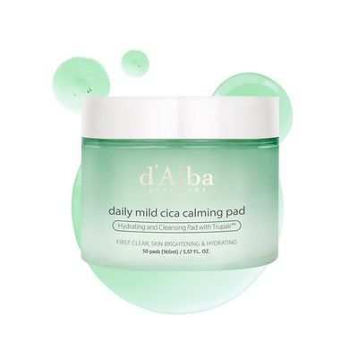 d&#39;alba Piedmont Daily Mild Cica Calming Pad, Calming and Soothing Pads, Gentle Exfoliation