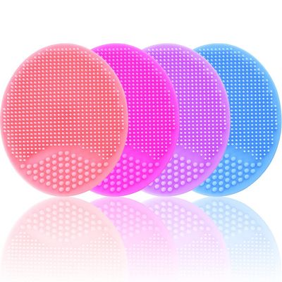 Face Scrubber, Facial Exfoliator, Face Scrub Brush, Soft Face Brush, Silicone Facial Cleansing Brush, Face Exfoliator Blackhead Acne Pore Cradle Cap Face Wash Brush for Deep Cleaning Skin Care 4 Pack