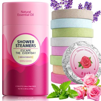 2024 Shower Steamers Aromatherapy- Christmas Gifts for Women, 8 Pack Shower Bombs Relaxation for Home Spa, Stress Relief and Self Care Bath Bombs, Stocking Stuffers for Girls
