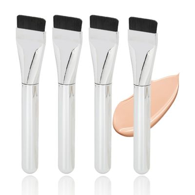 4pcs Super Thin Blade Makeup Brush, Soft Flat Makeup Brushes, Brush for Liquid Makeup Concealer Brush DIY Facial Mask Brush, Quickly Makeup