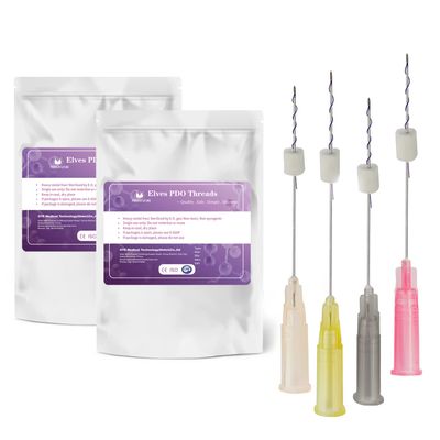 Elves PDO Threads Lift for Face Whole Body Lifting/Mono Screw Smooth Type/Screw Mono PDO Threads for Face lift/Protein Threads for Face/ 20pcs (30G13mm)