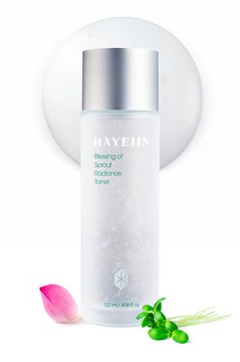 HAYEJIN Blessing of Sprout Radiance Toner | Korean Skin Care Toner for Face w/Radiance Capsules | Hydrating Toner for Dry Sensitive Skin | Glow Brightening Toner (Pack of 1, 4.06 Fl. Oz)