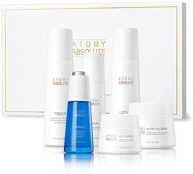 Absolute Skincare Set - Toner, Ampoule, Serum, Lotion, Eye-Complex, Nutrition Cream | Korean Skincare l Moisturizer