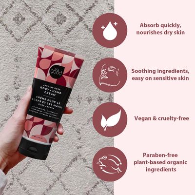 All Good Hand &amp; Body Lotion - Moisturizing Organic Lotion for Dry Skin - Jasmine Oil, Cocoa Butter, Rosehip Oil, Arnica, Vitamin E - Non-Greasy Body Butter, 6 fl oz (3-pack, Jasmine Rose)