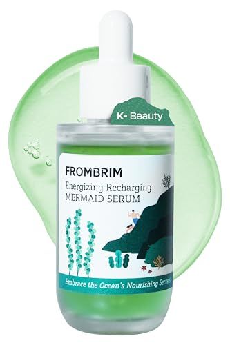 [K-Beauty] FROMBRIM Energizing &amp; Recharging Mermaid Hydrating Serum for All Skin Types | Purifying Skin Barrier Repair Moisturizer Vegan-Friendly Mermaid Skin Care Serum No Animal Trials 1.69 fl oz