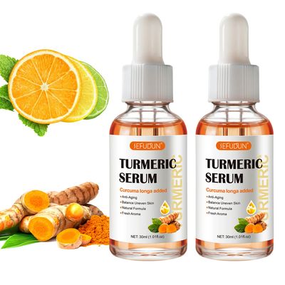 2 Pack Turmeric Serum for Dark Spots, Turmeric Dark Spot Corrector Serum for Acne, Hyperpigmentation and Smooth Skin, Formulated with Hyaluronic Acid, Vitamin C &amp; E - 1.01 FL.OZ
