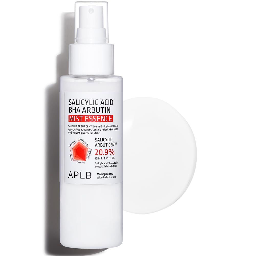 APLB Salicylic Acid BHA Arbutin Mist Essence | SALICYLIC ARBUT CEN 20.9% 3.55 FL.OZ/Korean Skincare, Replenishing Moisture, Revitalize for Gentle and Improve Skin Texture Through Salicyclic