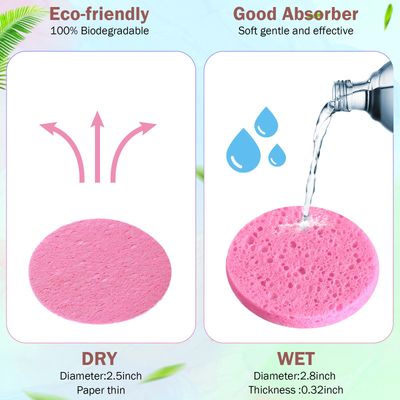 300 Count Compressed Facial Sponges Natural Face Sponges for Cleansing Facial Cleansing Sponges Pads Exfoliating Sponges for Cleansing (Colorful)