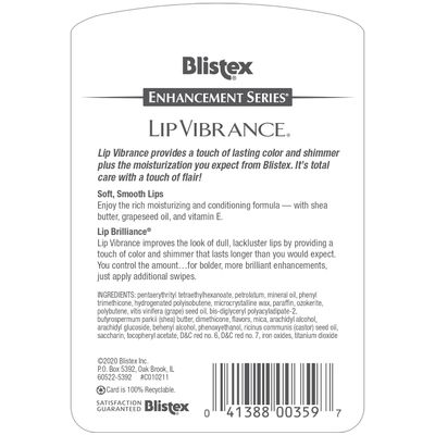 Blistex Lip Vibrance, Lip Protectant 0.13 oz (Pack of 5)