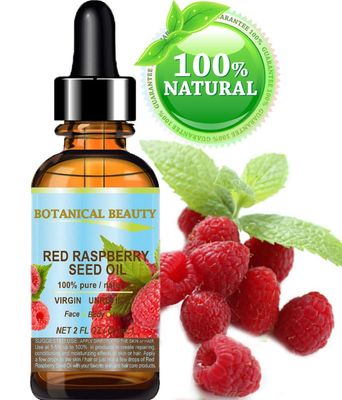 Botanical Beauty RED RASPBERRY SEED OIL 100% Pure Natural Virgin. Cold Pressed Undiluted Carrier Oil for Face, Skin, Hair, Body and Nails 2 Fl.oz.- 60 ml.