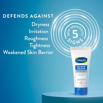 Cetaphil Exfoliating Face Wash, Extra Gentle Daily Face Scrub, Gently Exfoliates & Cleanses, For All Skin Types, Non-Irritating & Hypoallergenic, Suitable For Sensitive Skin, 6 Fl Oz, Pack of 2